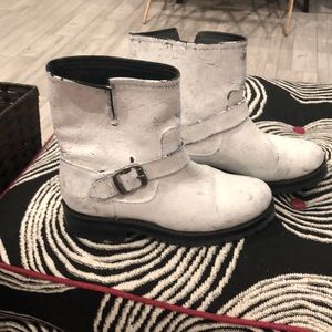 White Frye boots worn only once